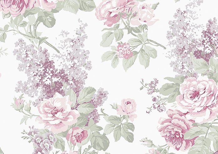 Shabby Chic by Rachel Ashwell Wild Garden (Blackout), Lilac - Roller Blind - Image 6